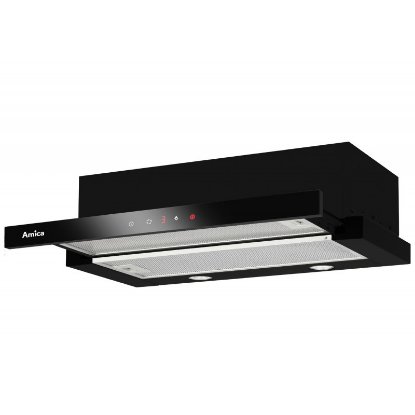 Teleskopska kuhinjska napa AMICA OTP6641BG, 60 cm, 389 m3/h, energetski razred D, crna