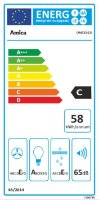 Ugradbena kuhinjska napa AMICA OMC6242I, 60 cm, 350 m3/h, energetski razred C, inox