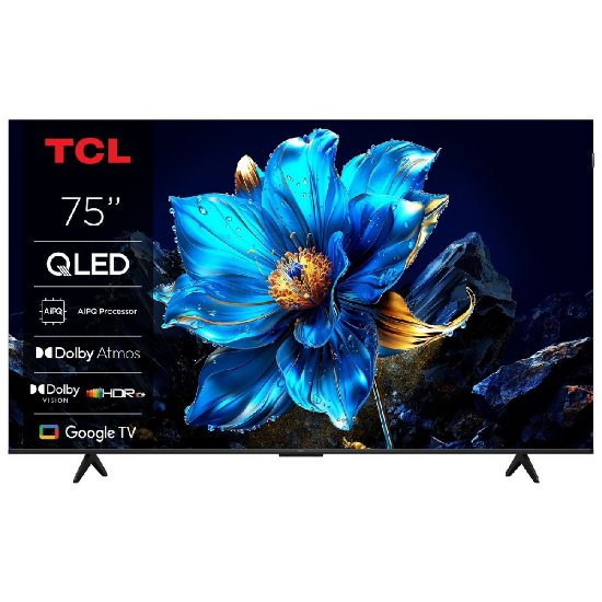QLED TV 75" TCL 75P7K, Smart TV, UHD 4K, DVB-T2/C/S2, HDMI, Wi-Fi, USB, BT, energetski razred F