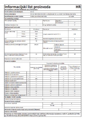 Hladnjak AMICA FK2965.3LAA, kombinirani, 181 cm, No frost, 181/63 l, SoftClose, energetski razred E, plavi