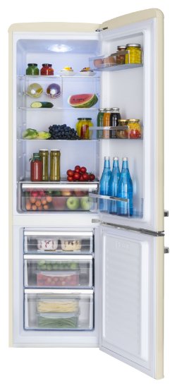 Hladnjak AMICA FK2965.3GAA, kombinirani, 181cm, Low frost, 181/63l, SoftClose, energetski razred E, bež