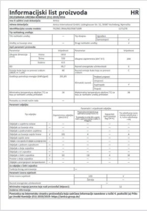 Hladnjak AMICA FK2965.3RAA, kombinirani, 181 cm, Low frost, 181/63 l, SoftClose, energetski razred E, crveni