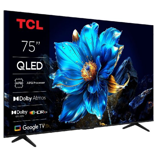 QLED TV 75" TCL 75P7K, Smart TV, UHD 4K, DVB-T2/C/S2, HDMI, Wi-Fi, USB, BT, energetski razred F