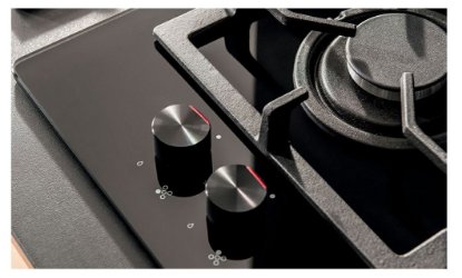 Ugradbena ploča AMICA PGCA7101APB, plinska, 70 cm, 5 plamenika, WOK, staklokeramika, crna