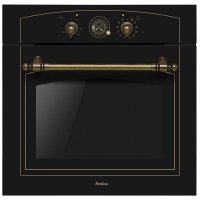 Ugradbena pećnica AMICA TR110TB, retro, 65 l, energetski razred A, crna