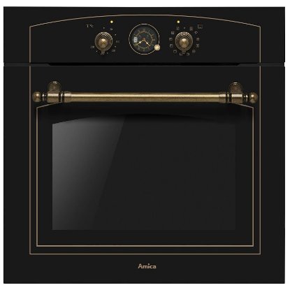 Ugradbena pećnica AMICA TR110TB, retro, 65 l, energetski razred A, crna
