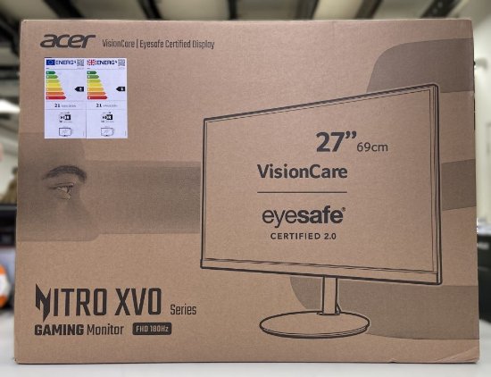 RABLJENI - Gaming monitor 27" ACER Nitro XV270M3Bmiiprx UM.HX0EE.305, FHD, IPS, 180Hz, 1ms, 250cd/m2, FreeSync, pivot, zvučnici, crni