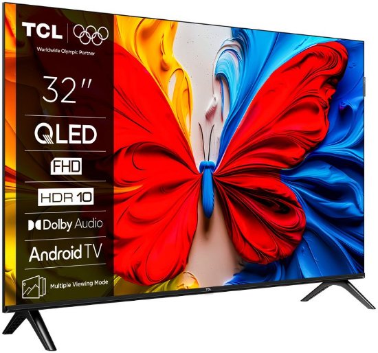 QLED TV 32" TCL 32S5K, DVB-T2/C/S2, FHD, Android TV, WiFi, energetski razred F
