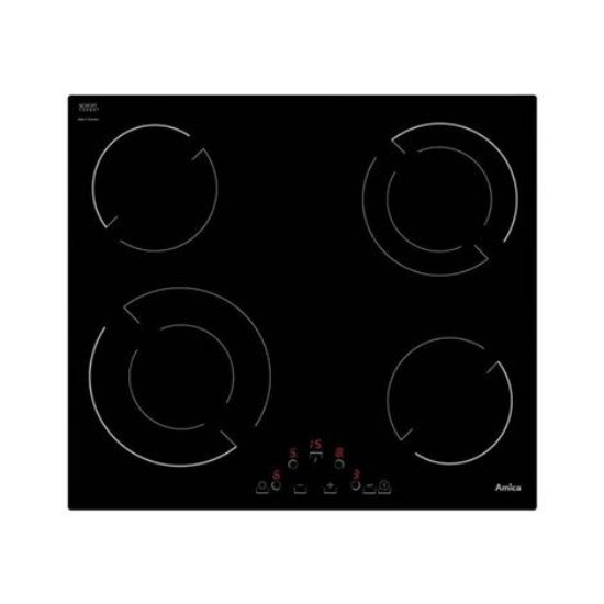 Ugradbena ploča AMICA VH6241, struja, 60 cm, 4 zone, staklokeramika, crna