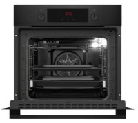 Ugradbena pećnica AMICA ED3759B, FINE DESIGN, piroliza, 65 l, energetski razred A+, crna