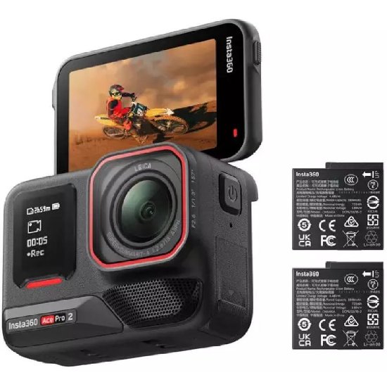 Sportska digitalna kamera INSTA360 Ace Pro 2, 8K, crna