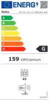 Hladnjak za vino AMICA WK 341 110-1 S, 45 boca, 82 cm, 125 l, energetski razred G, crni