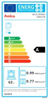 Ugradbena pećnica AMICA 10222.3EHbSm Fine Design, 62 l, parno čišćenje, energetski razred A, crna mat