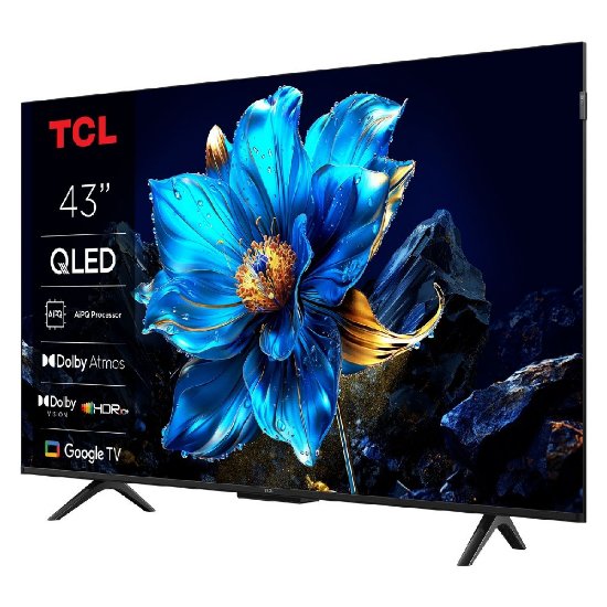 QLED TV 43" TCL 43P7K, Smart TV, UHD 4K, DVB-T2/C/S2, HDMI, Wi-Fi, USB, BT, energetski razred F