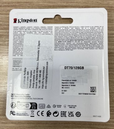 OPEN BOX - Memorija USB-C FLASH DRIVE,128 GB, KINGSTON DT70/128GB, crni