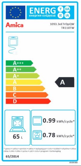 Ugradbena pećnica AMICA TR110TW, Retro, 65 l, energetski razred A, bež