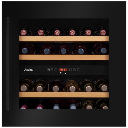 Ugradbeni hladnjak za vino AMICA WCB2K60B36.2, 34 boce, 59 cm, 75 l, energetski razred G, crni