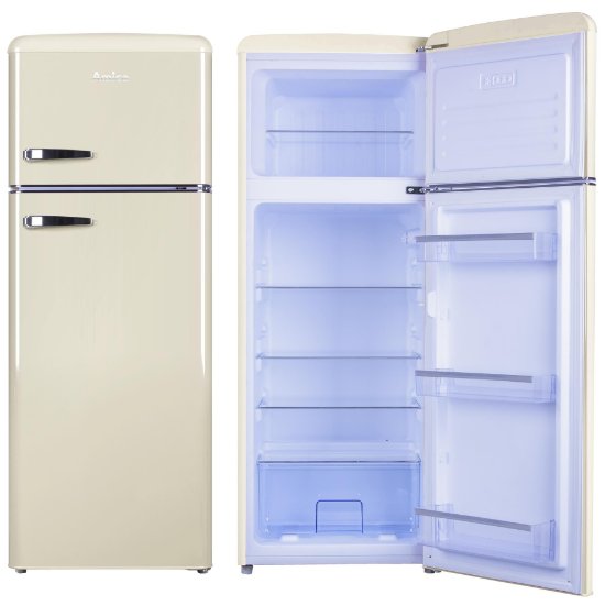 Hladnjak AMICA KGC15635B, kombinirani, 144 cm, 162/44 l, AutoDefrost, energetski razred E, bež