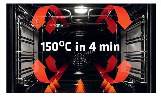 Ugradbena pećnica AMICA ED37617W, X type, 77 l, energetski razred A, bijela