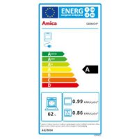 Kombinirani štednjak AMICA 58ME4.38HZpMs(W), 50 cm, 3+1, 62 l, Energetskia klasa A, bijeli