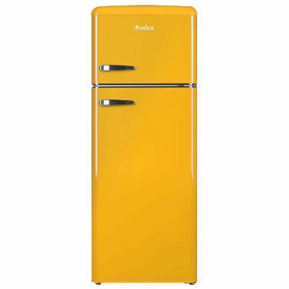 Hladnjak AMICA KGC15633Y, Retro, 144 cm, 162/44 l, energetski razred E, žuti