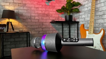 Mikrofon N-GEAR Star Mic, BT, RGB, mikrofon i zvučnik, srebrni