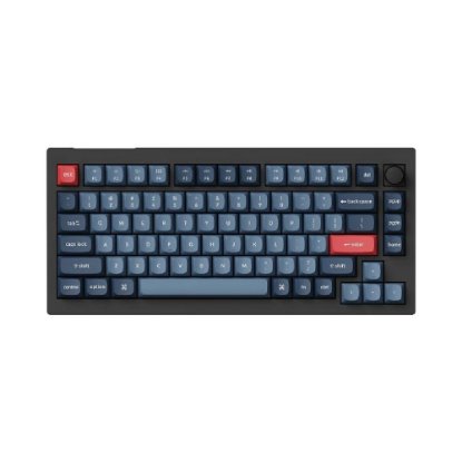 Tipkovnica KEYCHRON V1 Max, RGB, mehanička, Gateron Jupiter Red Switch, UK Layout, bežična, crna