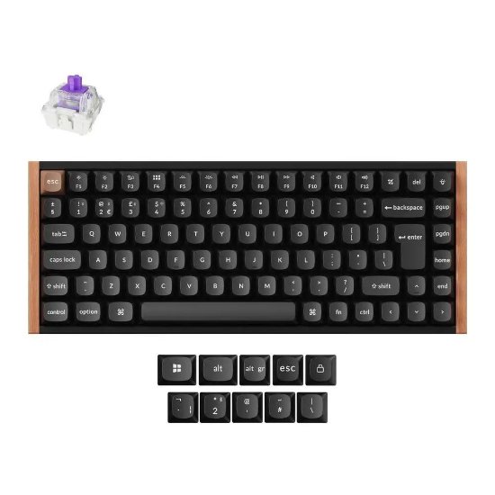 Tipkovnica KEYCHRON K2 HE Special Edition, RGB, Gateron 2.0 magnetic switch, UK Layout, bežična, crna
