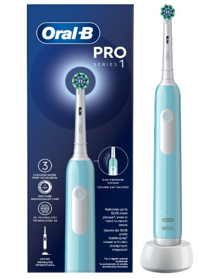 Električna četkica za zube ORAL-B PRO 1, Cross Action, tirkizna
