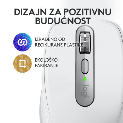 Miš LOGITECH MX Anywhere 3S, laserski, bežični, BT, pale gray