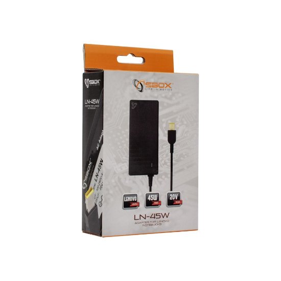 Punjač za laptop SBOX LN-45W, za Lenovo, 45W, crni