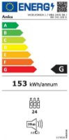 Ugradbeni hladnjak za vino AMICA WCB1K54B24.1, 24 boce, 45 cm, 63 l, energetski razred G, crni