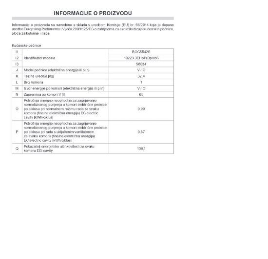 Ugradbena pećnica AMICA BOC5542S, 65 l, 11 funkcija pećnice, energetski razred A, crna