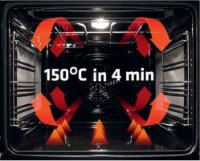 Ugradbena pećnica AMICA BOC5542S, 65 l, 11 funkcija pećnice, energetski razred A, crna