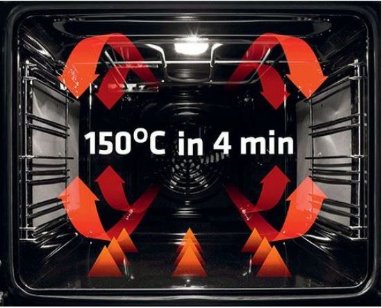 Ugradbena pećnica AMICA BOC5542S, 65 l, 11 funkcija pećnice, energetski razred A, crna