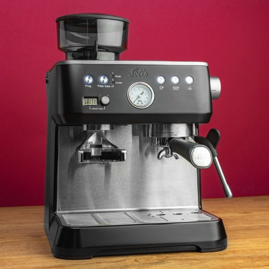 Aparat za kavu SOLIS Solis Grind & Infuse Perfetta 1019 - RVS Black, espresso aparat, 1640 W, 16 bara, 2,6 l, crni