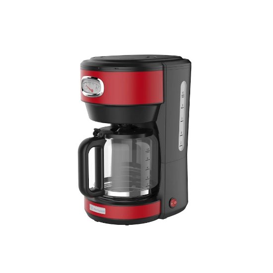 Aparat za kavu WESTINGHOUSE Retro, 1000 W, filter kava, do 10 šalica, 1,25l, crveni