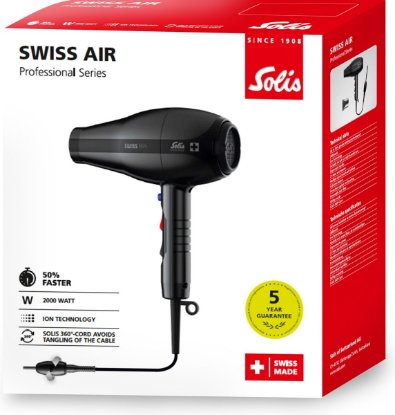 Sušilo za kosu SOLIS Air Black 360 SOL 96961, 2000W, crna