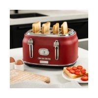 Toster WESTINGHOUSE Retro 4 Slice, 4 utora, 1750 W, crveni