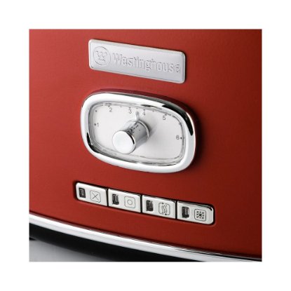 Toster WESTINGHOUSE Retro 2 Slice, 2 utora, 815 W, crveni