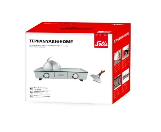 Roštilj električni SOLIS SOL 97928, 2x1000 W, 49x39 cm, inox