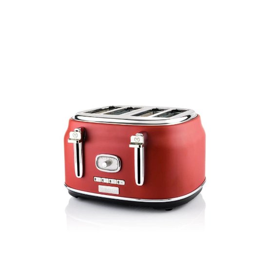 Toster WESTINGHOUSE Retro 4 Slice, 4 utora, 1750 W, crveni