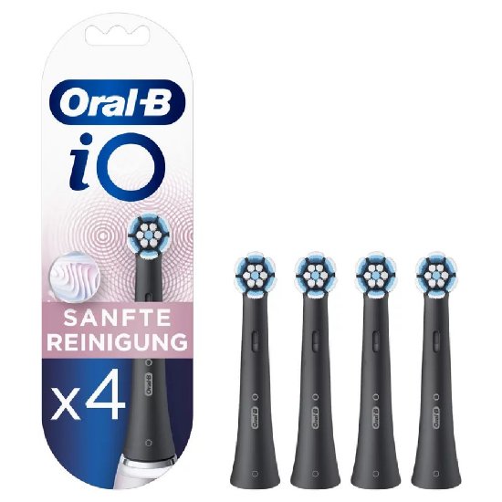 Zamjenske glave četkice za zube ORAL-B iO Gentle Care SBF-4, 4 kom, crna