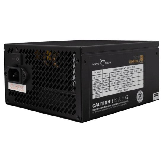 Napajanje 750W, WHITE SHARK General-2, 140mm vent., 80+ Gold, modular