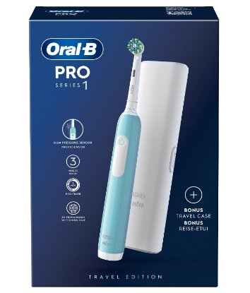 Električna četkica za zube ORAL-B PRO 1, tirkizna + putna torbica