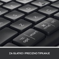 Tipkovnica LOGITECH Ergo K860, ergonomska, bežična, crna