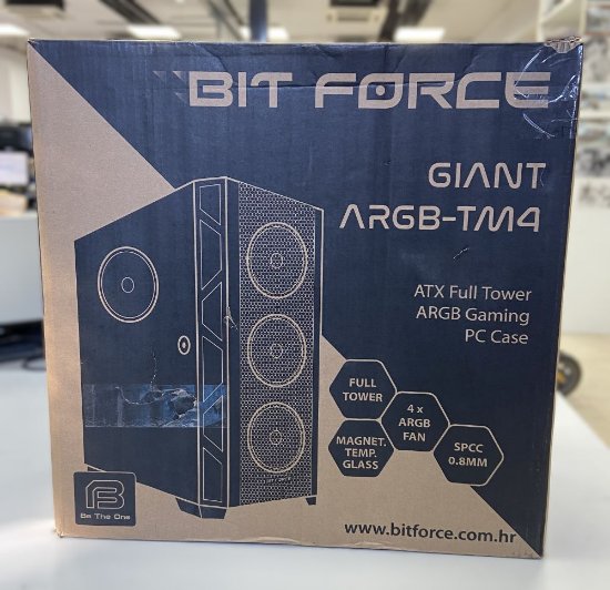 RABLJENI - Kućište BIT FORCE GIANT ARGB-TM4, E-ATX, RGB, crno, window, bez napajanja