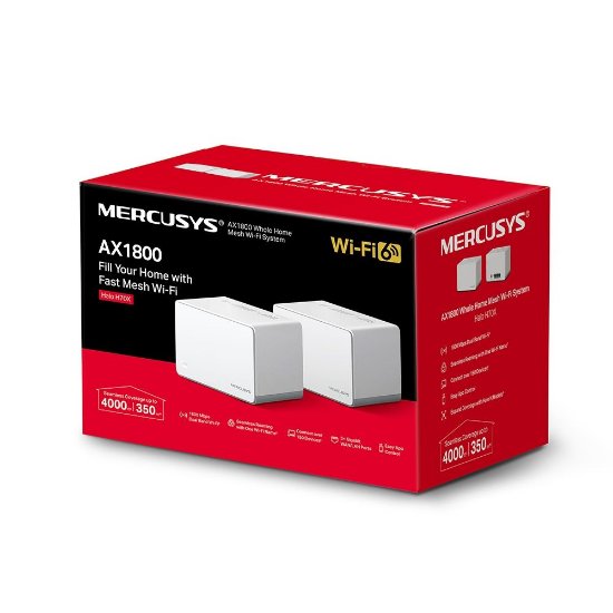 Wireless range extender MERCUSYS Halo H70X, AX1800 Wi-Fi Mesh sustav, bežični, 2 komada