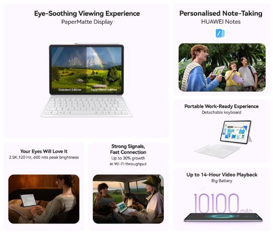 Tablet HUAWEI MatePad 11.5, 11.5", 8GB, 256GB, WiFi, Harmony OS, sivi + poklon Huawei olovka + tipkovnica