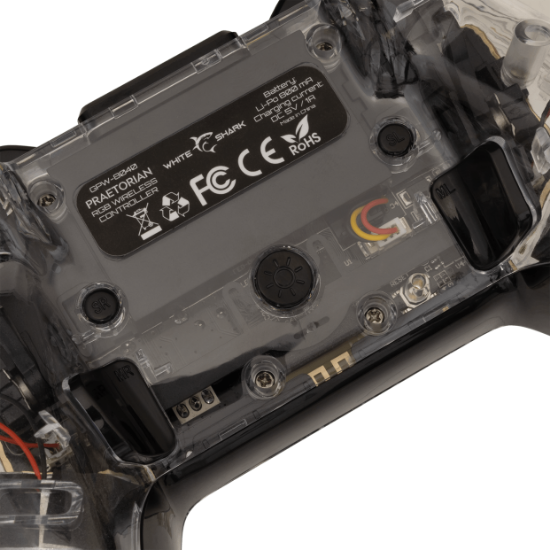 Gamepad WHITE SHARK Praetorian GPW-8040, bežični, PC/PS4, prozirni